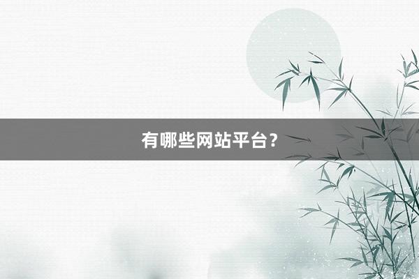 有哪些网站平台？
